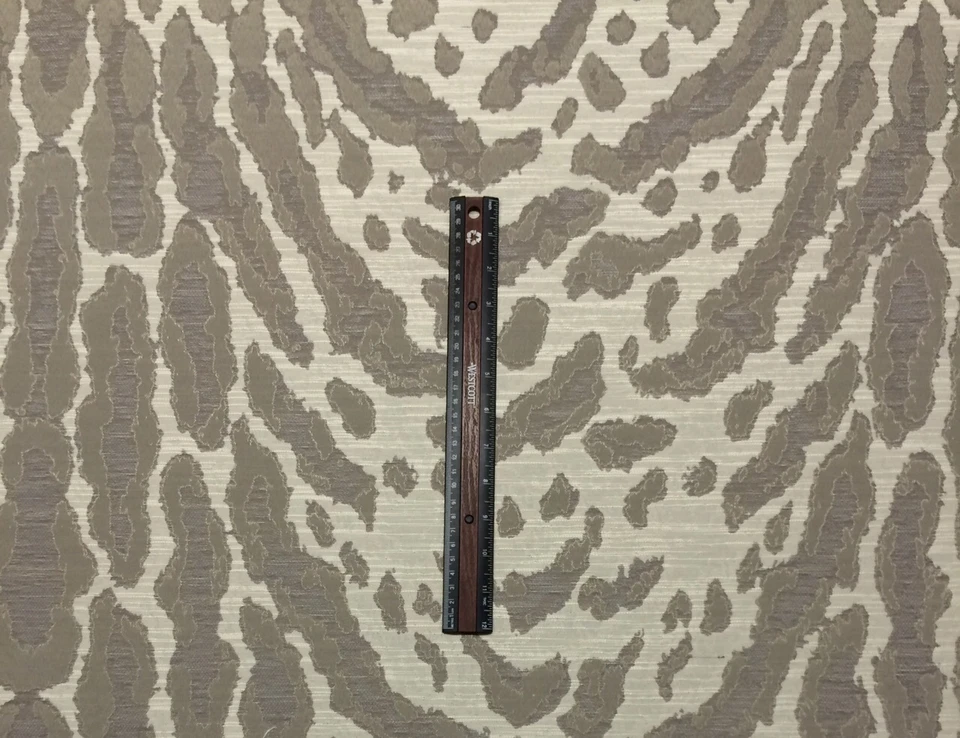 BALLARD DESIGNS ARTEMIS GRAY FAUX BOIS ANIMAL JACQUARD FABRIC BY YARD 54"W - Image 3 of 4