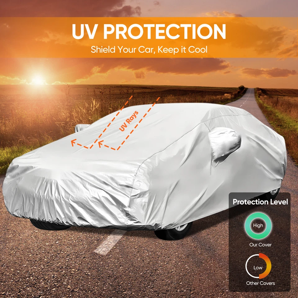 Cubierta de coche para exterior polvo UV protector solar universal para Ford Mustang 1980-1993 Foto 4 de 4