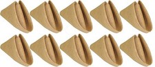 Set Tablecloth Burlap Natural Square 15 X 15 Inch 10 Units By Broward Linens