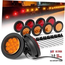 10 Pack 2.5 Inch LED Side Marker Lights 5 Red 5 Amber 13 LED Clearance 2.5 INCH