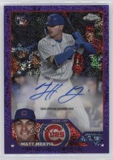 2023 Topps Chrome Update Purple Speckle Refractor 76/299 Matt Mervis Auto 1b3