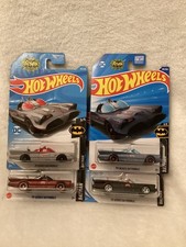 Hot Wheels ~ TV Series Batmobile ~ Red Blue Red Black ~ All Different Set of 4