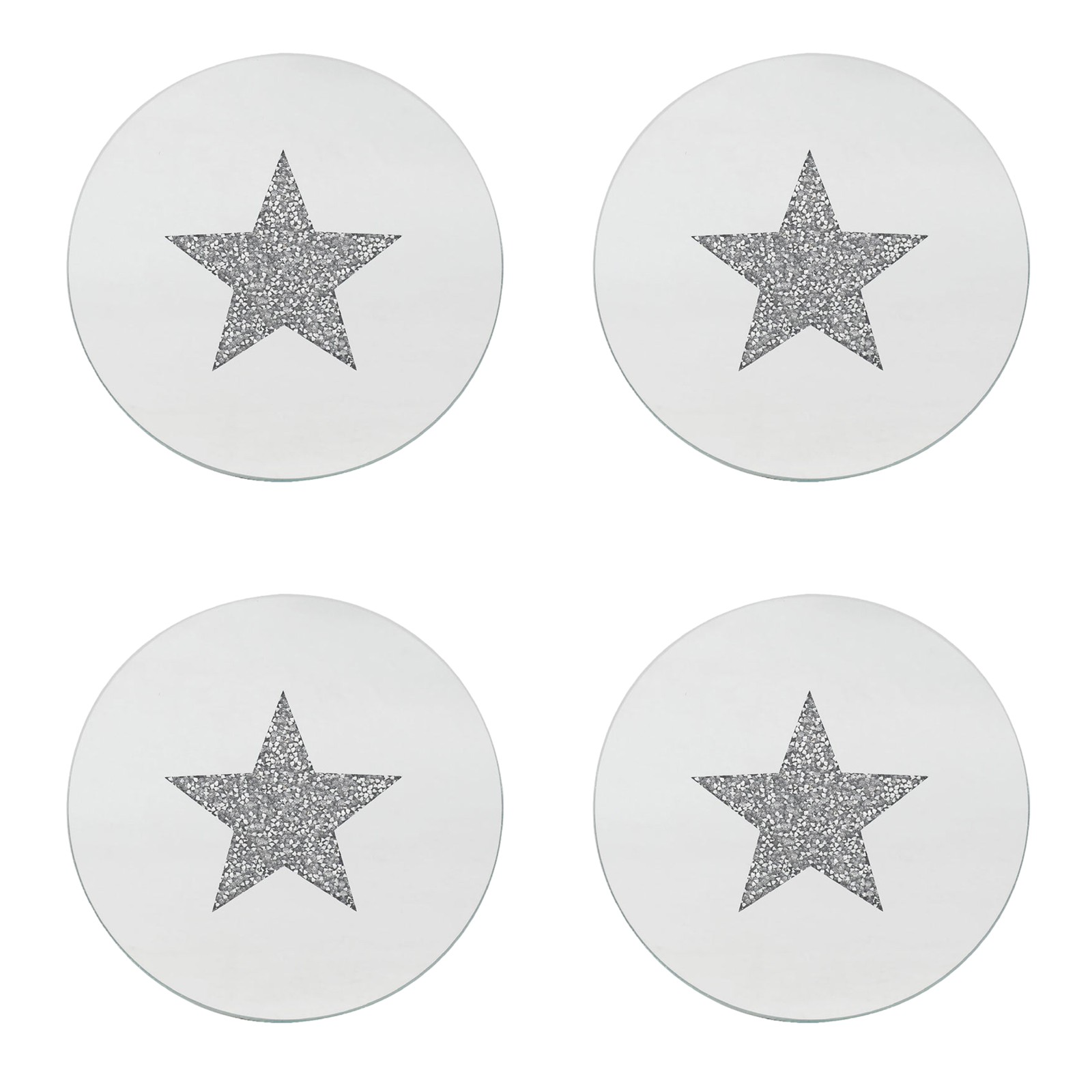 4Pc Diamante Crystal Star Design Table Mats Mug Mats Kitchen Placemats Coasters