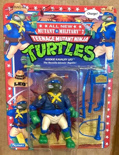 1991 VTG Playmates TMNT MUTANT MILATARY 2 KOOKIE KAVALRY LEO Figure UNpunched NE