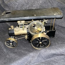 Wilesco D406 black and brass steam tractor traction engine