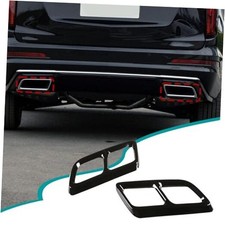 Tailpipe Exhaust Muffler Tail Pipe Cover Trim Decal Exterior Accessories Black
