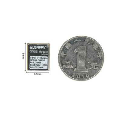 RUSHFPV GNSS Micro M10 GPS Modul 12x15mm 10HZ Rate Eingebaute Keramische Antenne