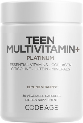 Teen Multivitamin+ Platinum Supplement - Vitamins A, C, D3, E, K2, B6, B12, M...