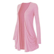 Womens Boyfriend Cardigan Long Sleeve 2 Pocket Ladies Open Front Cardigans 8-26