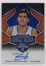 2016 Totally Certified Rookie Roll Call Blue /99 Tomas Satoransky #50 Auto 2b6