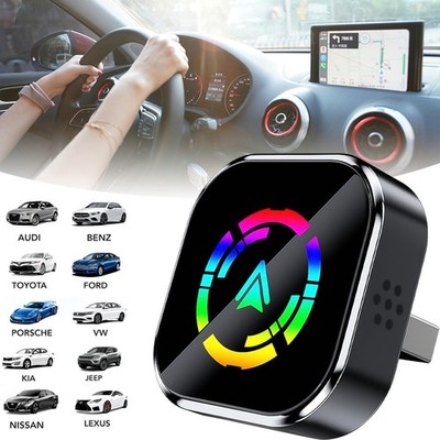 2 in 1 Wireless CarPlay Adapter Android Auto Plug&Play Wireless Smart Car AI Box