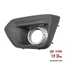 Side Front Bumper Fog Light Cover Bezel Chrome Trim Compatible with Driver