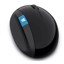 Microsoft Sculpt Ergonomic Mouse Black Wireless Optical Ambidextrous 3-Button