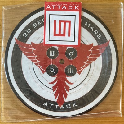 THIRTY SECONDS TO MARS Attack LTD EDITION NUMBERED (332) Nr MINT 7  Picture Disc