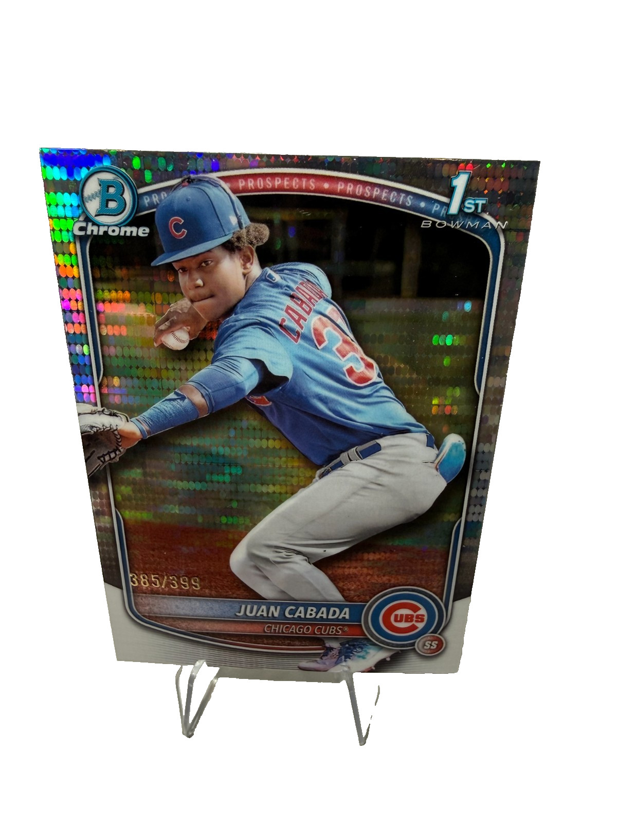 Juan Cabada 2025 Bowman Chrome 1st Pulsar Refractor /399 #BCP-207 Cubs