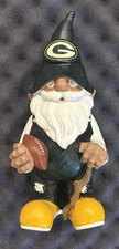 Green Bay Packers Garden Gnome w/ Cane & Football, 11" Tall Forever Collectibles
