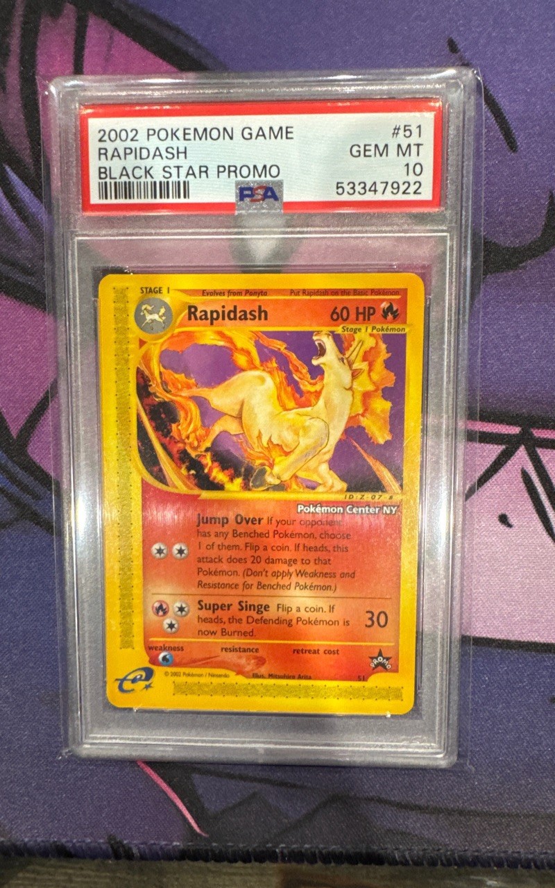 2002 Pokemon Game Black Star Promo #51 Rapidash PSA 10 Gem Mint