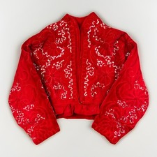Vintage Embroidered Beaded Bolero Cropped Jacket