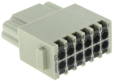 Han DD Modul 12 Pin (Quick-Lock: 0,25-1,5 mm2) 09140122732