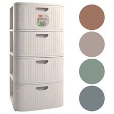 Stefanplast Cassettiera Domus Mobiletto 4 Cassett Plastica Moderna Made in Italy