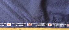 Scouting, navy cotton neckerchief with Japanese and British flag trim