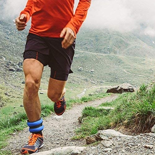 RitFit Ankle Wrist Weights for Women  Men 1 Pair Blue - 3 lbs Each