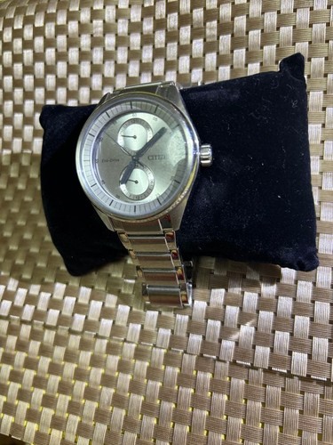 CITIZEN automatic winding analog watch silver