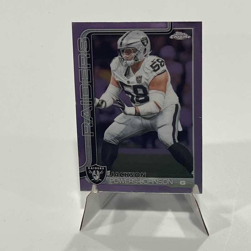 2025 Topps Chrome Football Jackson Powers-Johnson Las Vegas Raiders #177