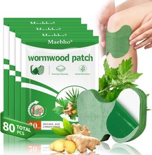 80PCS Herbal Knee Patches Warming Wormwood Heat Patches for Knee Back Shoulder