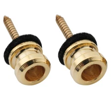 Musiclily Pro 2Pcs Gold 12mm Steel Strap Buttons End Pins For Electric Guitar