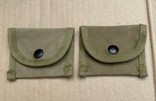 2x Original WWII US M1 Rifle Small Parts Pouches