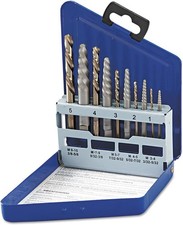 Irwin Tools IRWIN Screw Extractor/Drill Bit Set, 10-Piece 10-Piece, Multi 