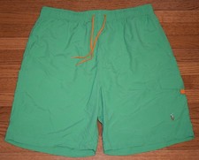 Polo Ralph Lauren Swim Trunks Lined Shorts Flesh Pony Green 9" Inseam Size XXL
