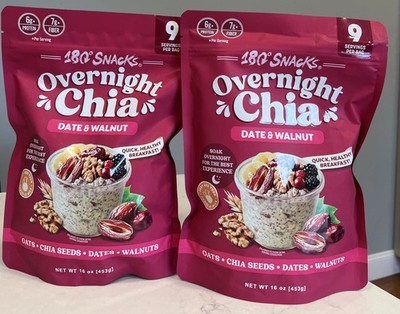 180 snacks overnight chia date walnut (2 Pack)