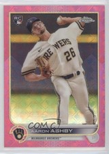 2022 Topps Chrome Logofractor Edition Pink Refractor 97/199 Aaron Ashby #91 fo7