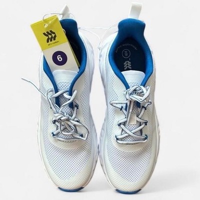 All in Motion Kids White and Blue Sneakers