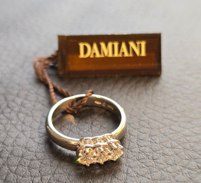 Echt Italien Damiani Ring ''Minou'' 18K Weißgold 0,45ct G/VVS Diamanten