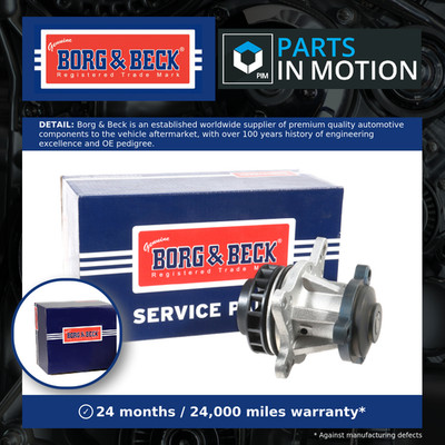 Water Pump BWP2500 Borg & Beck Coolant A6222000900 A6222001000 2101000Q3M New