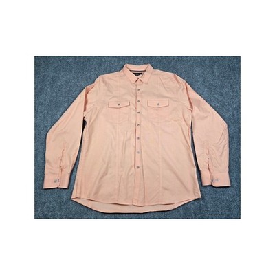 Marc Anthony Shirt Mens Extra Large Slim Fit Peach Button Up Long Sleeve Dress