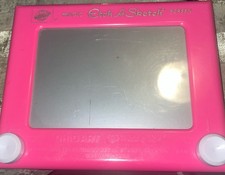 Vintage Original Ohio Art 505 Etch A Sketch Magic Screen Toy Pink Working Rare 