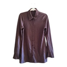 Reformation Darian Tunic Blouse in Brown Size M