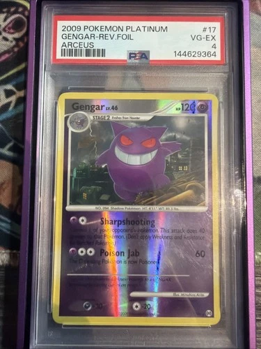 2009 Pokemon Platinum Arceus 17 Gengar Reverse Foil PSA 4