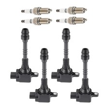 4 Ignition Coil Spark Plugs For Nissan Sentra L4 1.8l 2002 2003 2004 2005 2006