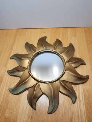Pier One Sunburst Mirror, 90s Celestial Style, Gold Sun Wall Decor, Witchy Boho