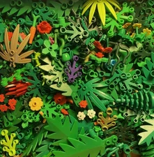 Lego Foliage Greenery Plant Parts Pieces Trees  Random Selection 50 Quantity