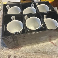 6 Denmark Vitrified Porcelain  CONDIMENT BUCKETS Containers Oven to Table