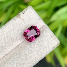 5.24 Cts Natural SI Clarity Pink Garnet 10mm Emerald Cut Loose Gemstone Tanzania
