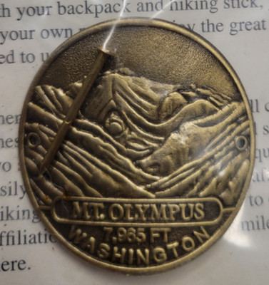 Mt Olympus Washington Hiking Stick Medallion Olympic National Park Souvenir