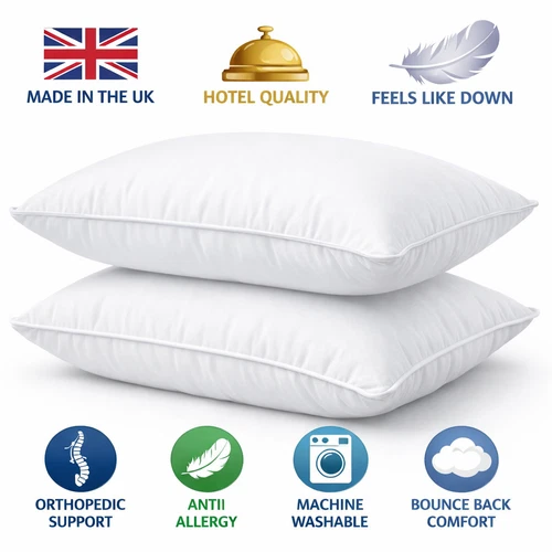 Soft Pillow Bounce Back Feels Like Down Microfibre Pillows Orthopedic Support