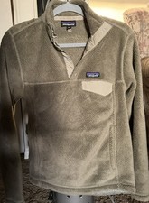 Patagonia Re-Tool Snap-T Fleece Pullover w Pockets, Taupe, Women s Size XS